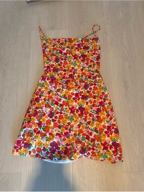 Princess Polly Floral Dress in White, Red, Orange, Pink & Green